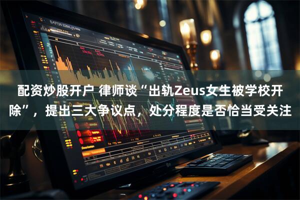 配资炒股开户 律师谈“出轨Zeus女生被学校开除”，提出三大争议点，处分程度是否恰当受关注